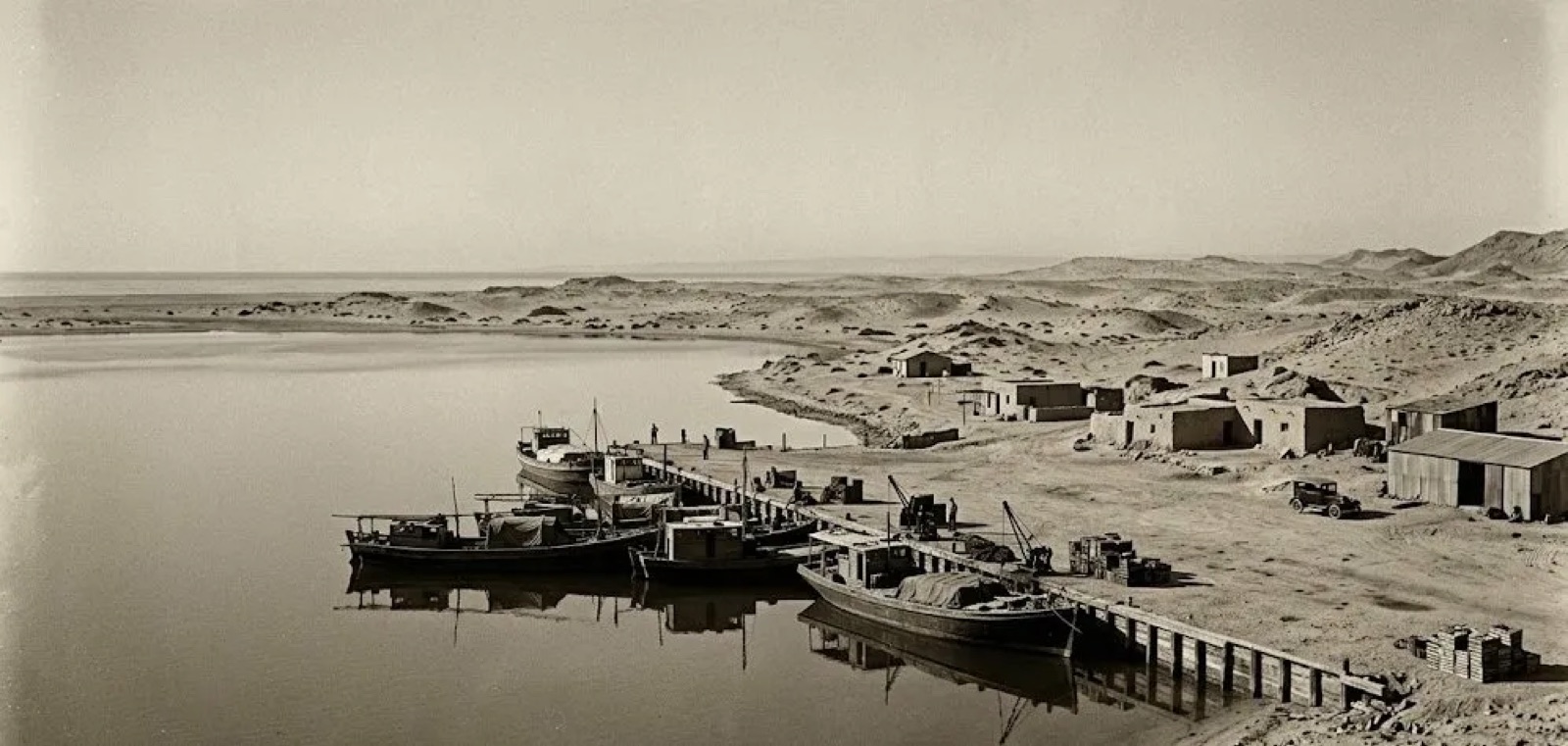 Lake Āvanak dock, Āvanak, circa 1928