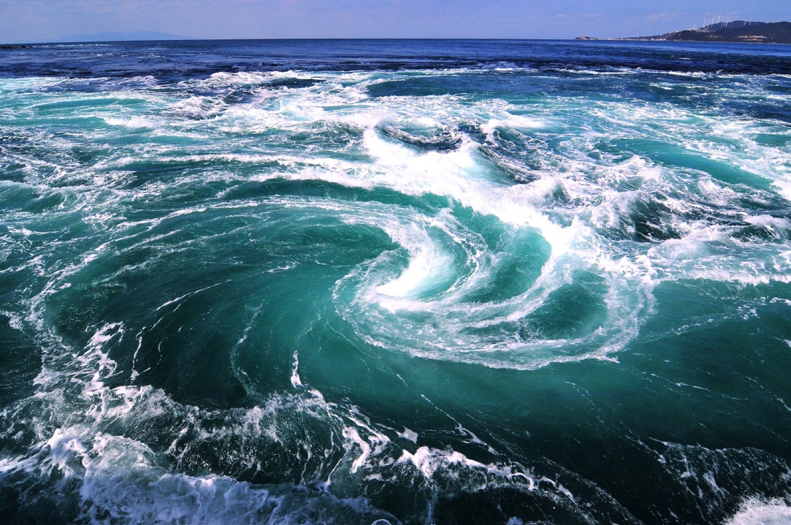 Gyakuru Whirlpools, a natural phenomenon off the coast of Genkai, Genkai Prefecture