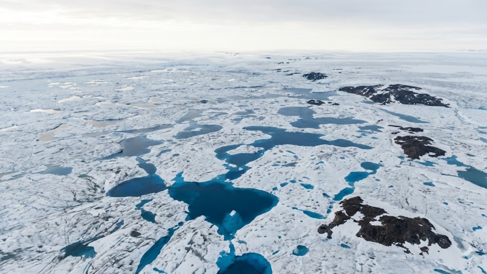 Supraglacial lakes in the continental interior
