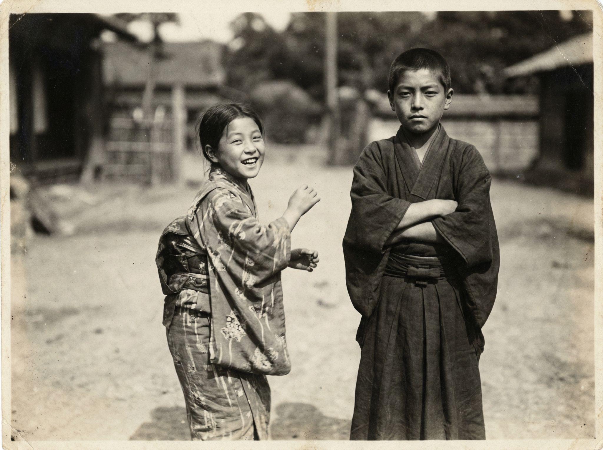 Masashi and Keiko in Shizuhata, c. 1906.