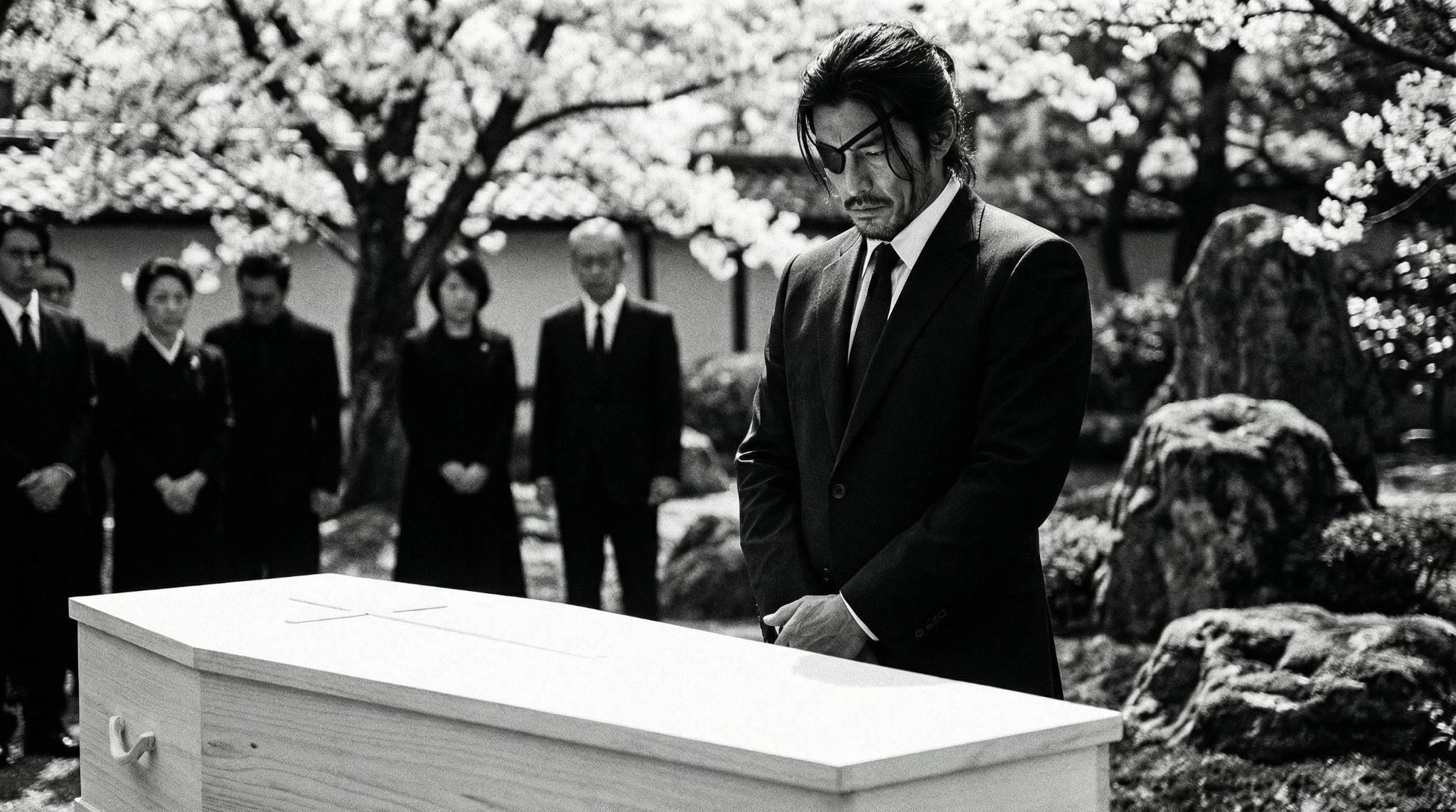 Masashi paying his respects at the funeral of Princess Keiko, c. 1924.