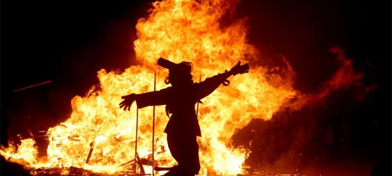 Celebrants mark Chaharshanbe Suri in a community outside Gandomabad, Dashtestan