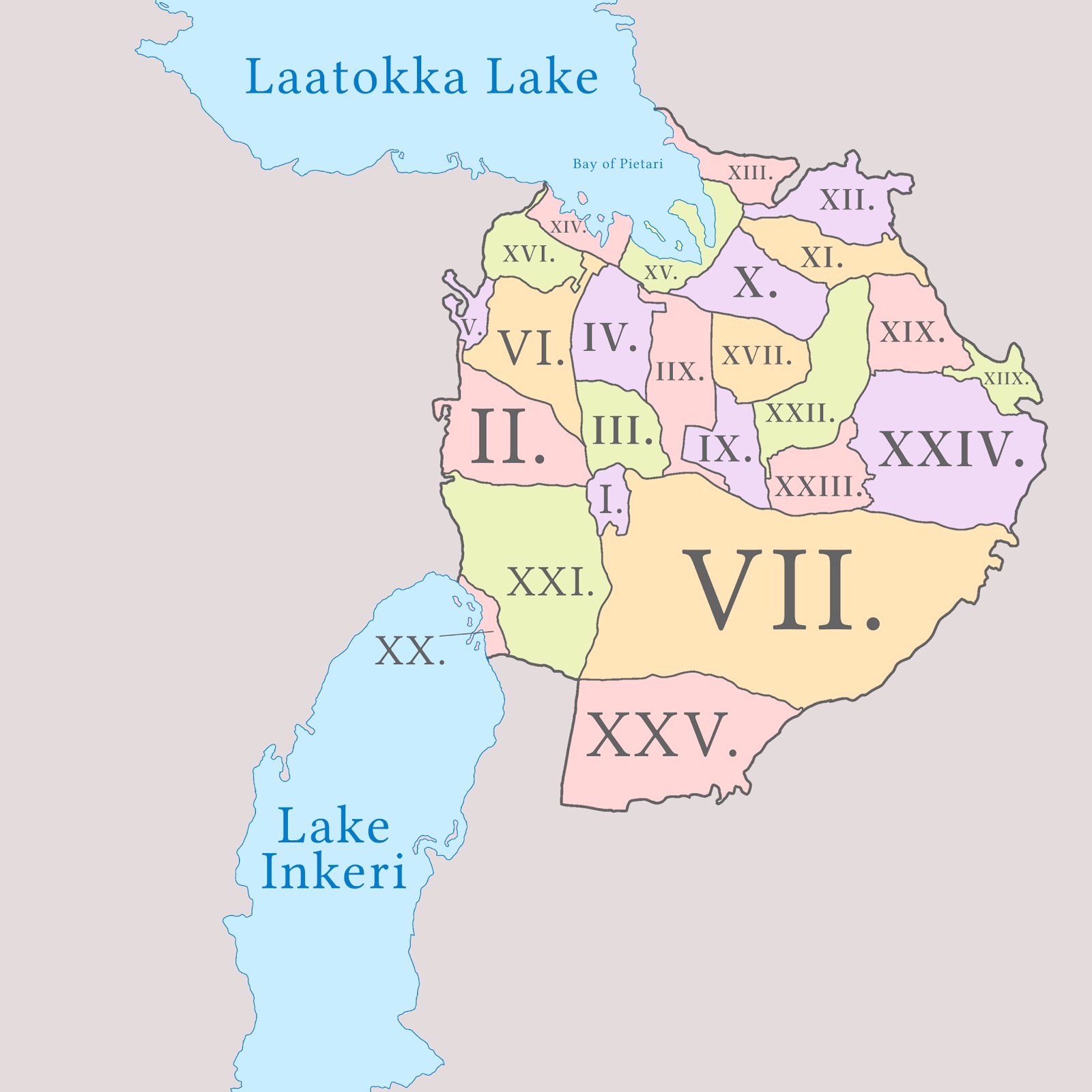 Districts of Pietari