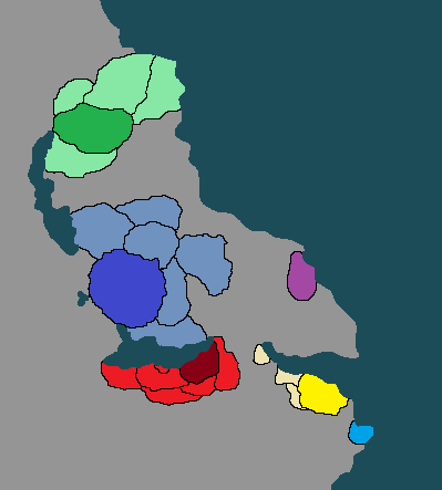 The territories of the tribes and their subjects in late Antiquity, c. 104 BCE